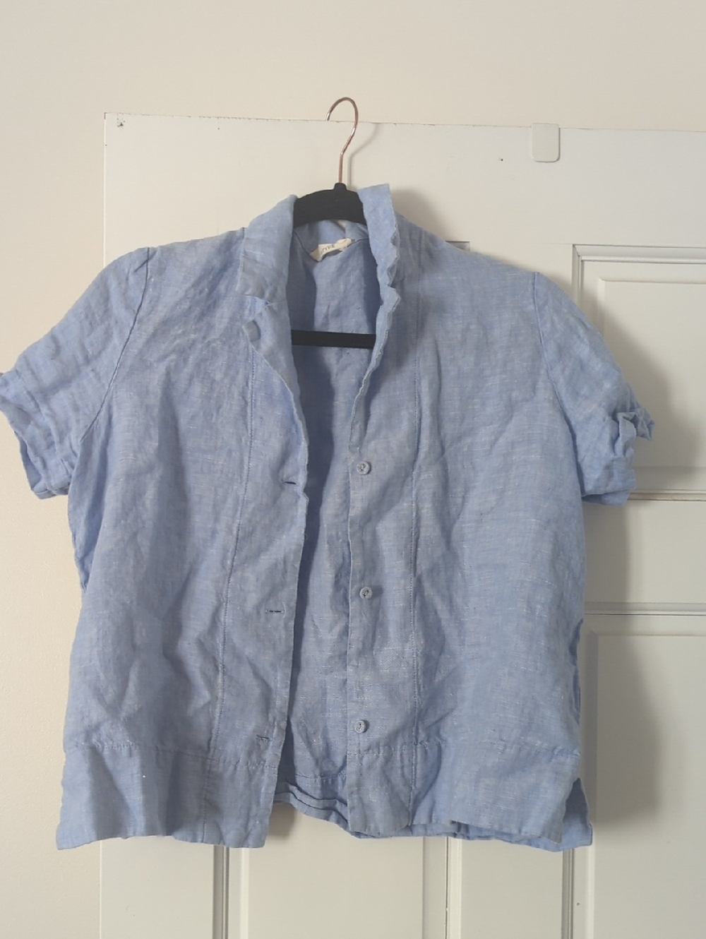 Everlane Chambray Linen Button-Down Shirt in Light Blue